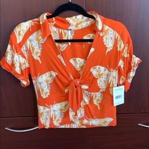 NWT Free people tigerlilly combo top